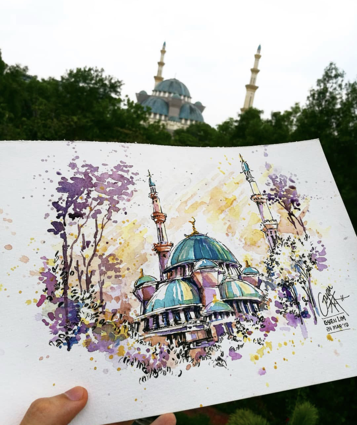 Artwork of the Federal Territory Mosque