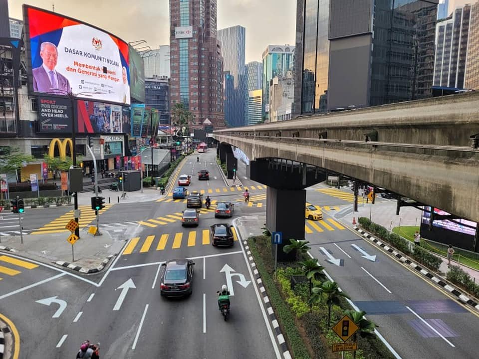 Kuala Lumpur's very own style of Shibuya scramble crossing at Bukit Bintang