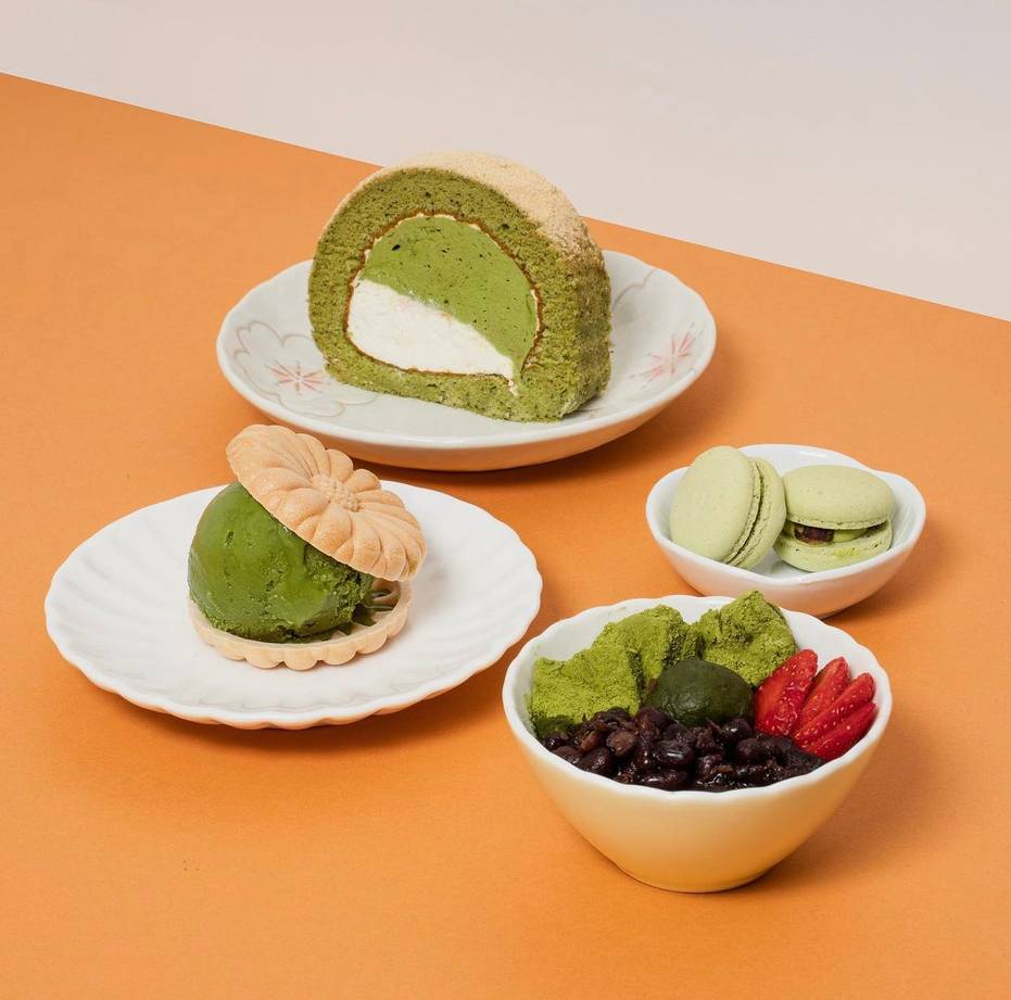 matcha based pastries by local Malaysian cafe