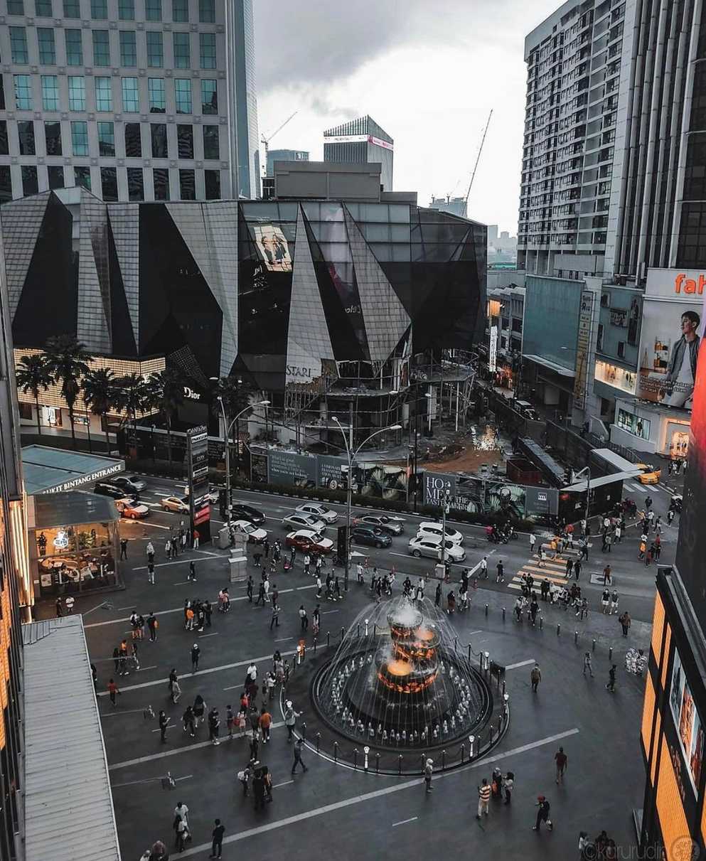Popular shopping district of Bukit Bintang in Kuala Lumpur city