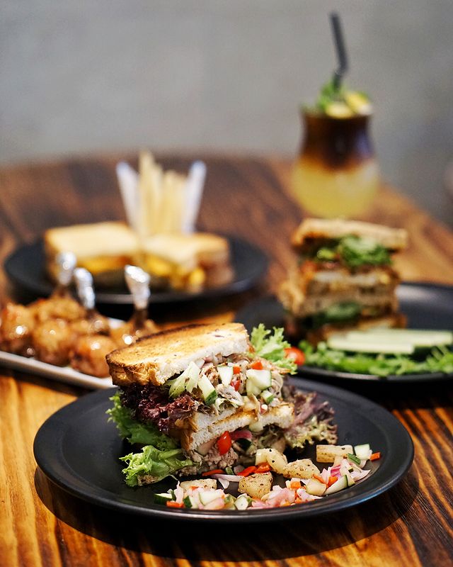 sandwiches served on plates