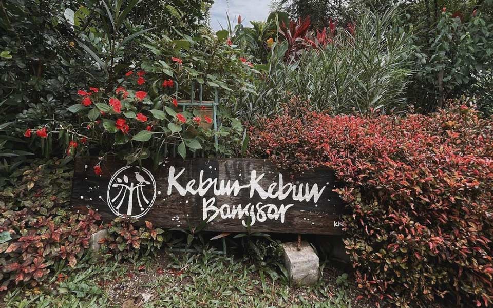 A signage of Kebun-Kebun Bangsar, a community garden in Kuala Lumpur