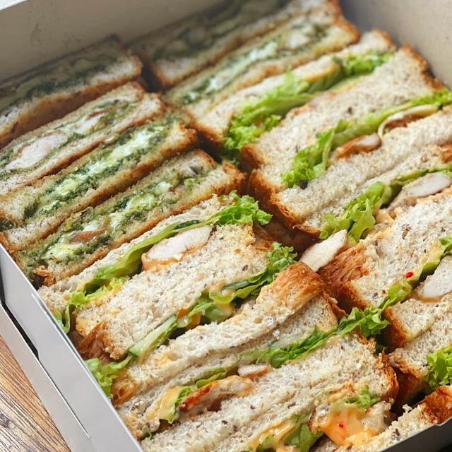 sandwiches packed in a box