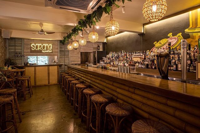 cocktail bar counter in Kuala Lumpur