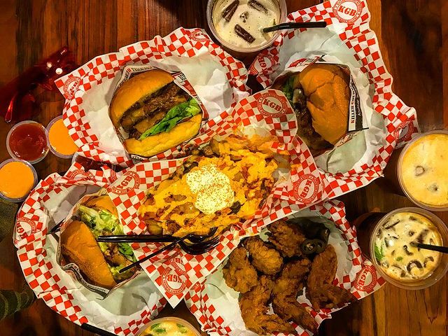 burgers and french fries