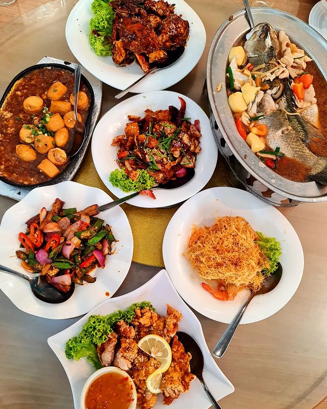different dishes served on a table