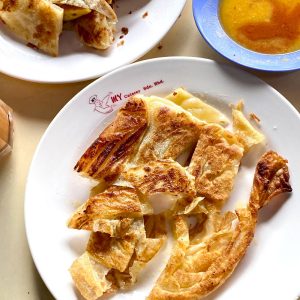 Roti canai with curry