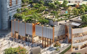 an artist impression of a shopping mall