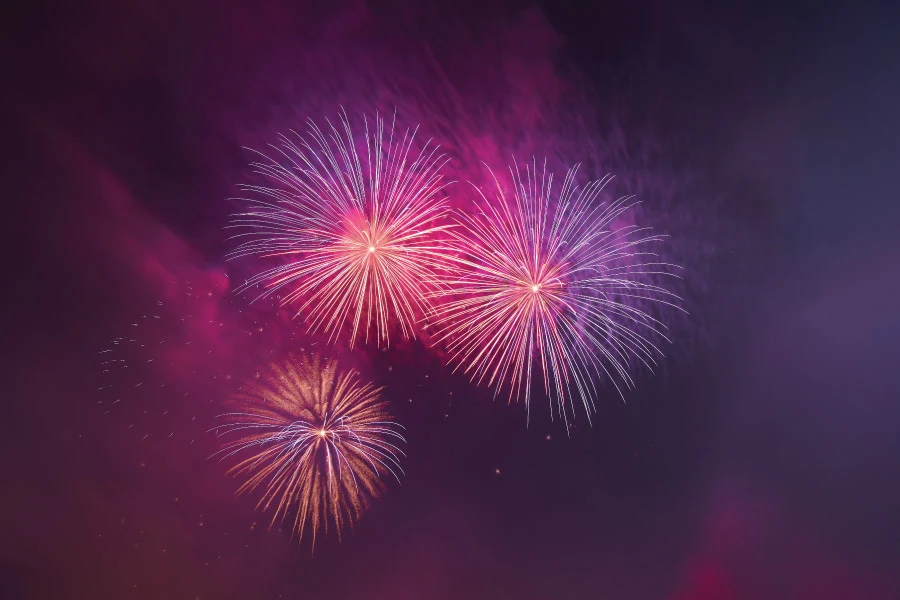 New Year fireworks during annual events in Kuala Lumpur