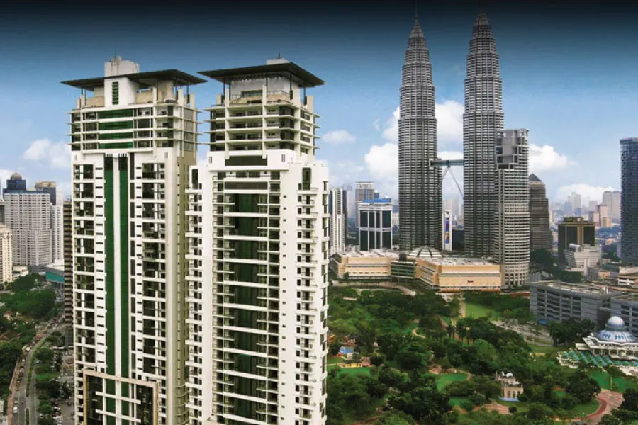 condominium and the Petronas Twin Towers