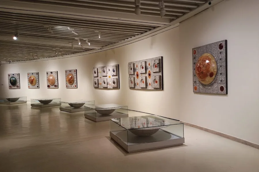 arts displayed in a gallery