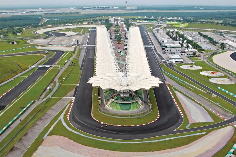 race track seen from above