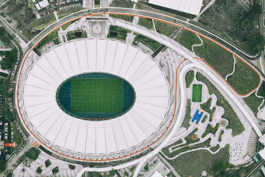aerial view of a stadium